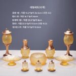 유리 연꽃 불교 장식품 세트 불교 사원 제물 물잔 향로 꽃병 램프 부처님 앞에 놓임 - 이미지 3