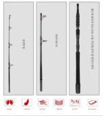 낚싯대 국경 간 휴대용 탄소 철제 낚싯대 보트 낚싯대 낚싯대 여행용 미끼 낚싯대 - 이미지 4