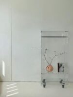 노르딕 인스 스타일 아크릴 카트 바닥 수납 선반 디스플레이 선반 소형 가정용 다층 책장 수납 선반 - 이미지 2