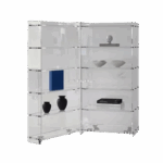 노르딕 인스 스타일 아크릴 카트 바닥 수납 선반 디스플레이 선반 소형 가정용 다층 책장 수납 선반 - 이미지 5