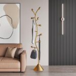 옷걸이 바닥 침실 공간 활용 인공물 이탈리아 조명 고급 홈 고급 옷걸이 입구 심플 코트 랙