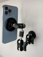 벽 펀칭 금속 고정베이스 완두콩 ​​클립 모바일 폰 홀더 자석 브라켓 나무 침대 옆 모바일 폰 홀더 사무실 - 이미지 2