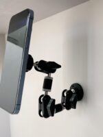 벽 펀칭 금속 고정베이스 완두콩 ​​클립 모바일 폰 홀더 자석 브라켓 나무 침대 옆 모바일 폰 홀더 사무실 - 이미지 3