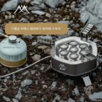 산지커 방풍 캠핑 야외 스토브 휴대용 피크닉 바베큐 스토브 전자 점화 드래곤 브레스 치열한 불 스토브