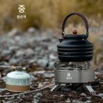 산지커 방풍 캠핑 야외 스토브 휴대용 피크닉 바베큐 스토브 전자 점화 드래곤 브레스 치열한 불 스토브 - 이미지 2