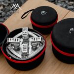 산지커 방풍 캠핑 야외 스토브 휴대용 피크닉 바베큐 스토브 전자 점화 드래곤 브레스 치열한 불 스토브 - 이미지 3