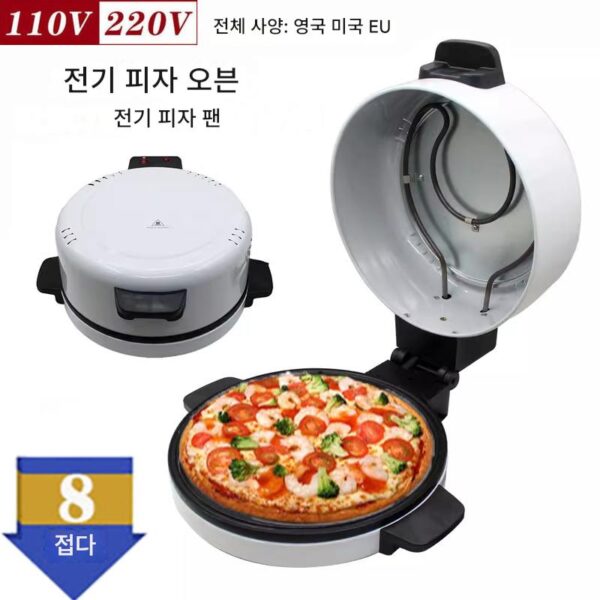 전기 베이킹 팬 팬케이크 메이커 30CM 팬케이크 토스터 스테이크 메이커 2000W 유럽 표준 피자 메이커 피자 메이커