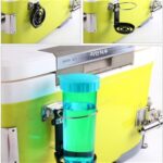 옵션으로 제공되는 낚시 용품 두 가지: 접이식 티컵 홀더, 물컵 홀더, 티컵 홀더. 낚시 상자와 낚시 의자. - 이미지 2