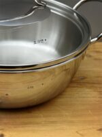 스낵 라면 냄비 18/10 스테인리스 스틸 수프 냄비 깊은 이중 귀 인스턴트 국수 냄비 레스토랑 국수 냄비 유도 쿠커 소형 쿠커 - 이미지 3