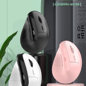 현실버폭스 H5 무선 듀얼모드 수직마우스 블루투스 충전식 노트북 스테레오 오피스 무소음 게임
