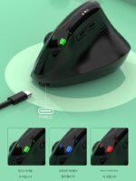 현실버폭스 H5 무선 듀얼모드 수직마우스 블루투스 충전식 노트북 스테레오 오피스 무소음 게임 - 이미지 5