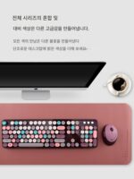 Lasertop RF104 dot 무선 키보드 및 마우스 세트 사무실 데스크탑 노트북 컴퓨터 전용 소녀 귀여운 - 이미지 3