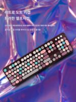 Lasertop RF104 dot 무선 키보드 및 마우스 세트 사무실 데스크탑 노트북 컴퓨터 전용 소녀 귀여운 - 이미지 4