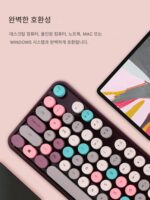 Lasertop RF104 dot 무선 키보드 및 마우스 세트 사무실 데스크탑 노트북 컴퓨터 전용 소녀 귀여운 - 이미지 5