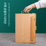 휘월 데스크탑 휴대용 그림 상자 유화 보관 상자 너도밤나무 이젤 그림 도구 상자 3단 서랍 유화 상자 - 이미지 4