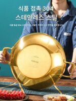 식품 등급 304 망치 패턴 3겹 스테인리스 스틸 투명 수프 냄비 크리에이티브 연꽃 잎 가장자리 핫팟 수프 냄비 유도 쿠커 핫팟 냄비 - 이미지 2