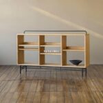 모던 심플 플로어 스탠딩 멀티 레이어 책장 책꽂이 디스플레이 랙 소형 아파트 거실 홀로우 파티션 수납 랙 수납 랙 - 이미지 2