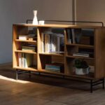 모던 심플 플로어 스탠딩 멀티 레이어 책장 책꽂이 디스플레이 랙 소형 아파트 거실 홀로우 파티션 수납 랙 수납 랙 - 이미지 3