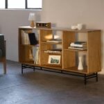 모던 심플 플로어 스탠딩 멀티 레이어 책장 책꽂이 디스플레이 랙 소형 아파트 거실 홀로우 파티션 수납 랙 수납 랙 - 이미지 4