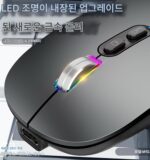 충전식 발광 사무실 마우스 홈 심플 휴대용 무소음 Type-C 블루투스 3모드 무선 마우스 범용 - 이미지 3