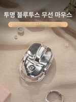 Q9 무선 블루투스 투명 마우스 음소거 만화 귀여운 소녀 사무실 노트북 태블릿 아이패드