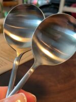 T4kzi 독일 316 스테인레스 스틸 스푼 한국 롱 핸들 스푼 두꺼워진 먹는 스푼 대형 고급 절묘한 스푼 - 이미지 4