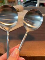 T4kzi 독일 316 스테인레스 스틸 스푼 한국 롱 핸들 스푼 두꺼워진 먹는 스푼 대형 고급 절묘한 스푼 - 이미지 5