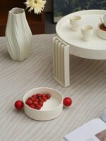 이지탕 INS 크림 스타일 새해 과일 접시 간식 세라믹 이사 축하 기쁨 고급 장식 장식품 - 이미지 3