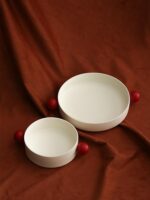 이지탕 INS 크림 스타일 새해 과일 접시 간식 세라믹 이사 축하 기쁨 고급 장식 장식품 - 이미지 4