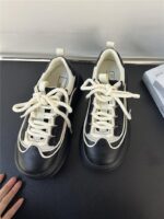 BAHONGLY 여성용 핑크 빵화 2025년 봄 통기성 두꺼운 바닥 가볍고 높이감 있는 못생긴 귀여운 캐주얼 스니커즈 - 이미지 2