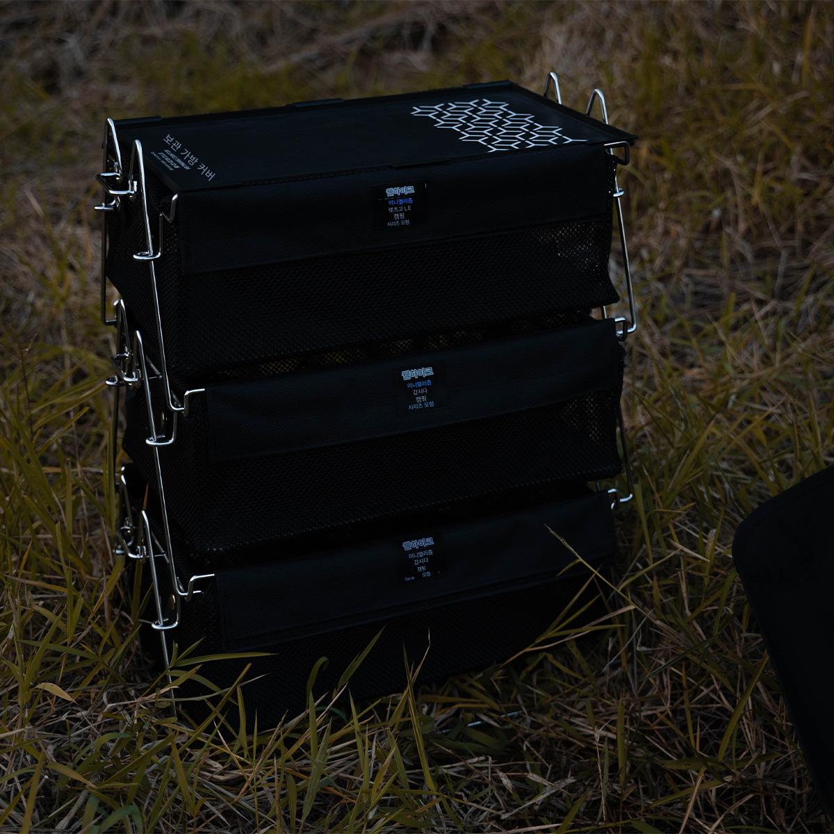 main_760711700507_0-1 어린이용 일본식 분리형 야외 캠핑 수납 바구니 스테인리스 스틸 휴대용 개방형 상자 다용도 접이식 랙 - 이미지 1