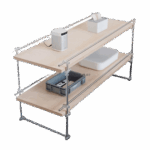 모던 심플 멀티 레이어 플로어 스토리지 랙 디스플레이 랙 랙 스테인리스 스틸 스토리지 랙 파티션 디스플레이 랙 - 이미지 5