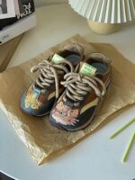 Original Daddy Gump Shoes 귀여운 고양이 레트로 컬러블로킹 스포츠 러닝화 캐주얼 소프트 솔 올매치 니치 독일 트레이닝화 - 이미지 4