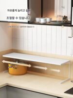 주방 수납식 테이블 칸막이 탁상 조리대 선반 확장 보드 칸막이 보관 유물 공간 활용 - 이미지 2