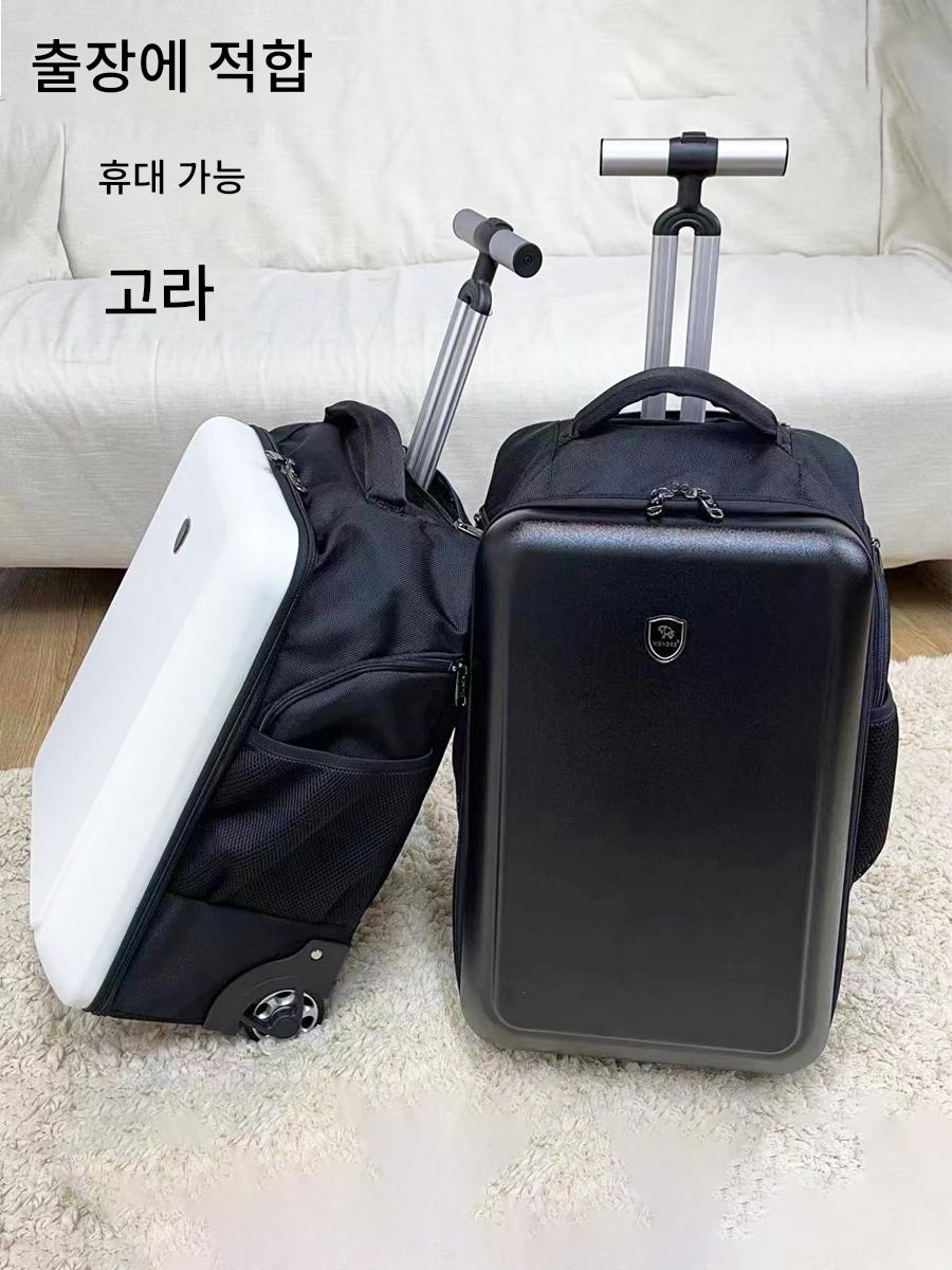 main_761721122905_0-1 트롤리 포함 비즈니스 여행 백팩, 운반 및 견인 가능, 대용량 단거리 여행 가방, 트롤리 포함 탑승 가능, 백팩 - 이미지 1