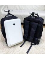 트롤리 포함 비즈니스 여행 백팩, 운반 및 견인 가능, 대용량 단거리 여행 가방, 트롤리 포함 탑승 가능, 백팩 - 이미지 2