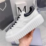 소가죽 1겹 2025년 초봄 정품 가죽 화이트 슈즈 여성용 두꺼운 밑창 높이 스포츠 캐주얼 슈즈 올매치 비행선 비스킷 슈즈 - 이미지 3