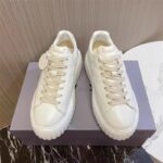 소가죽 1겹 2025년 초봄 정품 가죽 화이트 슈즈 여성용 두꺼운 밑창 높이 스포츠 캐주얼 슈즈 올매치 비행선 비스킷 슈즈 - 이미지 4