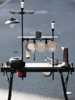 [디럭스 티메이킹 세트] ​​루벤 아웃도어 다기능 IGT테이블 경량 캠핑 휴대용 접이식 테이블