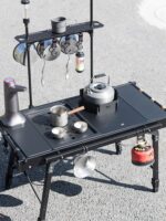 [디럭스 티메이킹 세트] ​​루벤 아웃도어 다기능 IGT테이블 경량 캠핑 휴대용 접이식 테이블 - 이미지 4