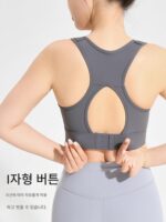 Maxrun 빅 체스트 스포츠 브라 여성용 고강도 충격 방지 개더 러닝 피트니스 브라 대형 사이즈 요가 조끼 - 이미지 5