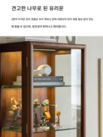 북미산 검은 호두 디스플레이 캐비닛 올 솔리드 우드 와인 캐비닛 수납 캐비닛 거실 심플 모던 책장 TV 캐비닛 사이드 캐비닛 - 이미지 3