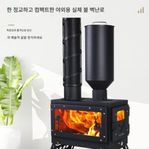 난방 스토브 벽난로 실제 불 장작 연소 연료 나무 소형 ​​조리 오븐 가정 야외 농촌 실내 스토브