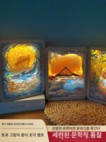 남자아이, 여자 친구, 절친, 커플을 위한 여자아이 생일 선물 아이디어, 고급 틈새 조명 및 그림자 종이 조각 램프 장식품