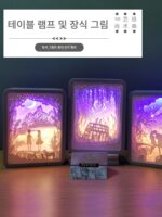 남자아이, 여자 친구, 절친, 커플을 위한 여자아이 생일 선물 아이디어, 고급 틈새 조명 및 그림자 종이 조각 램프 장식품 - 이미지 3