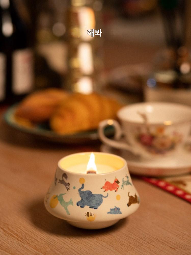 main_763234853720_0-1 향초 안에 달리는 동물들, 천연 숨결 향 선물상자, 집 안 실내 오래 지속되는 향 확산 선물 - 이미지 1