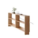 견고한 목재 소파 뒷부분 랙 벽면 거실 수납 침실 침대 머리와 꼬리 공간 활용 틈새 길고 좁은 캐비닛 - 이미지 5