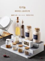 분류 조미료 병 랙 사다리 데스크탑 화장품 보관 랙 작은 장식품 크리에이티브 계층형 디스플레이 랙 - 이미지 2
