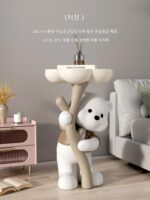 곰 커피 테이블 거실 대형 바닥 장식 고급 TV 캐비닛 소파 사이드 테이블 귀여운 따뜻한 좋은 것 이사 선물 - 이미지 2