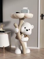 곰 커피 테이블 거실 대형 바닥 장식 고급 TV 캐비닛 소파 사이드 테이블 귀여운 따뜻한 좋은 것 이사 선물 - 이미지 5